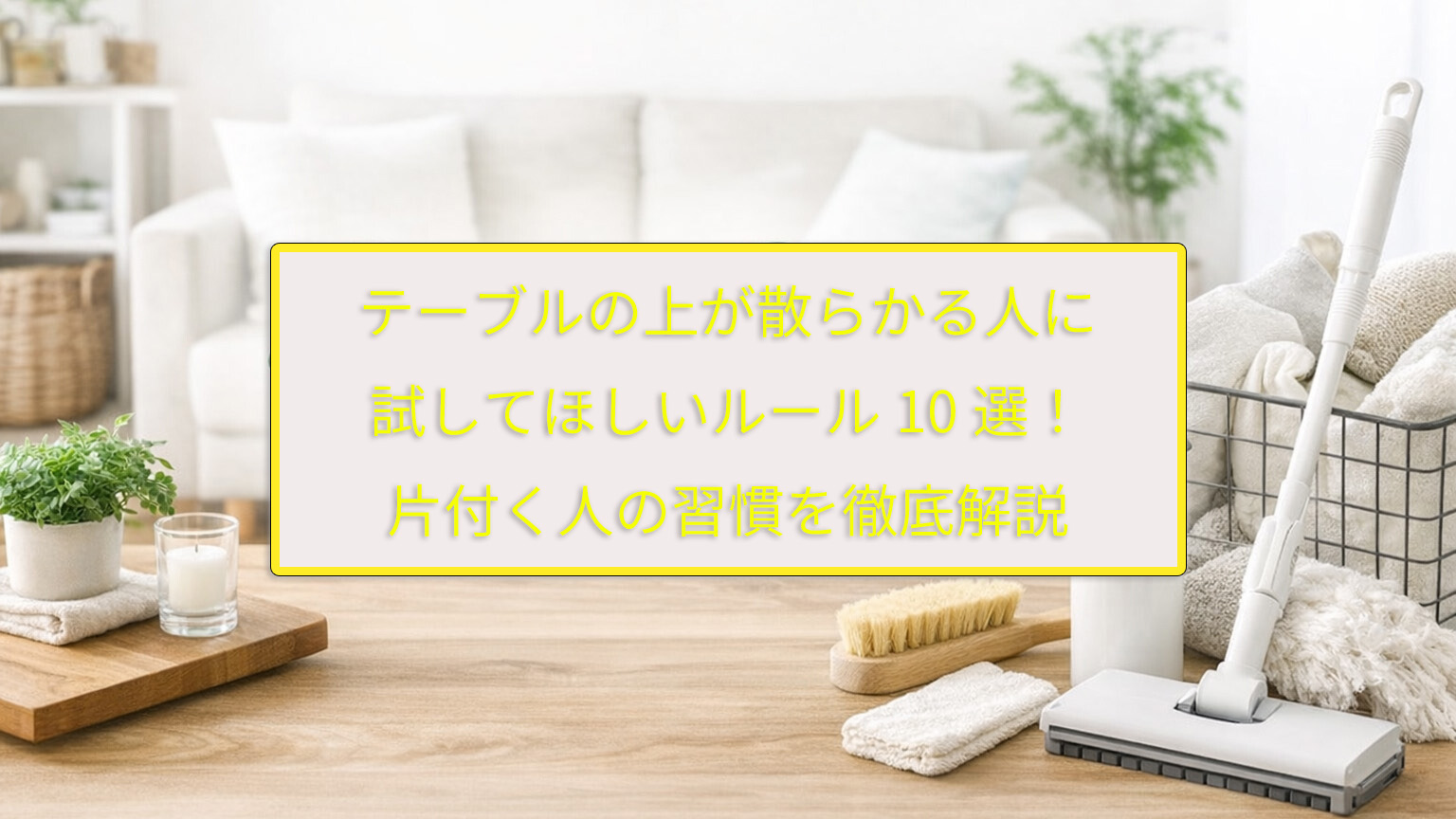 テーブルの上が散らかる人に試してほしいルール10選！片付く人の習慣を徹底解説